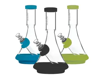 Grav - Water Pipe 8" Deco Beaker w/ Silicone Accents