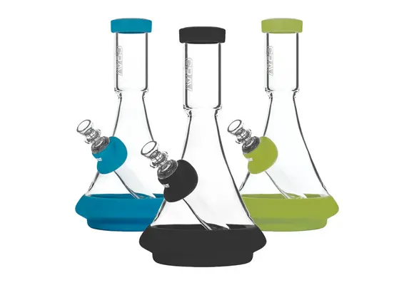 Grav - Water Pipe 8" Deco Beaker w/ Silicone Accents