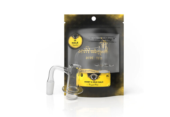 Honeybee Herb - Quartz Banger BLACK LABEL Honey & Milk Halo 14mm 90°