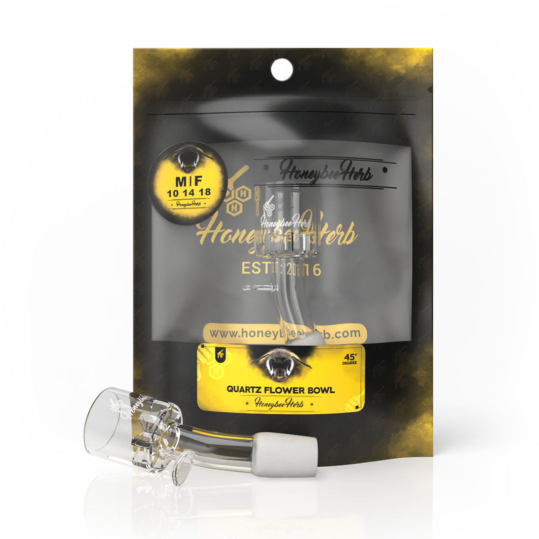 Honeybee Herb - Quartz Flower Bowl 14mm 45°