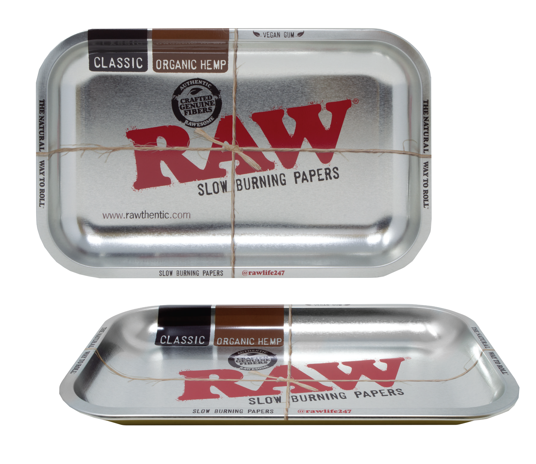 Raw - Rolling Tray Metallic Silver (Small)