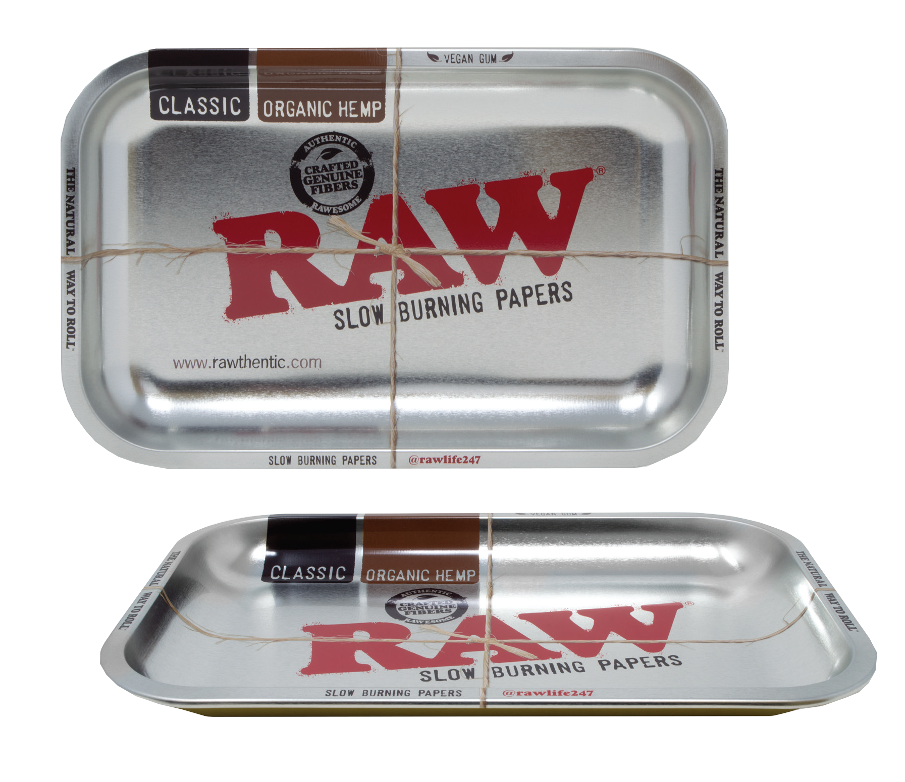 Raw - Rolling Tray Metallic Silver (Small)