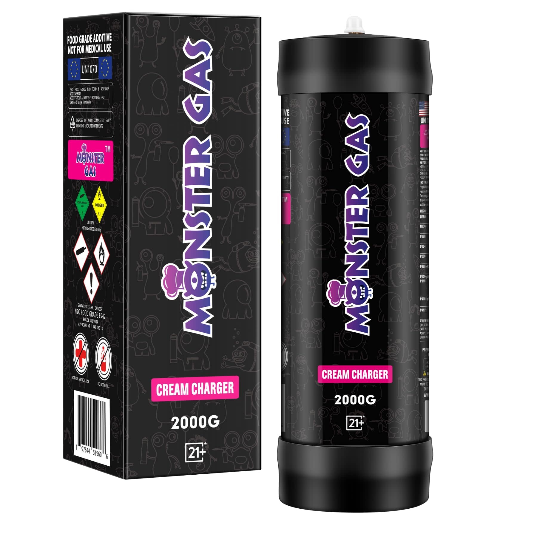 Monster Gas - Whip It N2O Cream Charger Tank 2000g