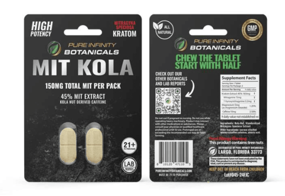 Pure Infinity Botanicals - Kratom Kola Extract Tablets 150MG 2ct