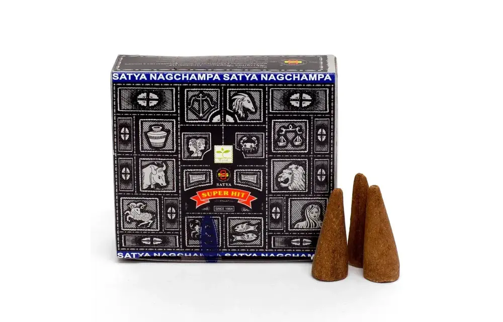 Satya - Aroma Incense Cones 12pk Super Hit