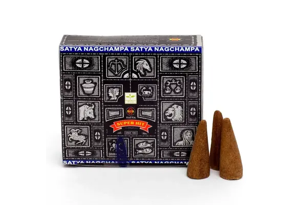 Satya - Aroma Incense Cones 12pk Super Hit
