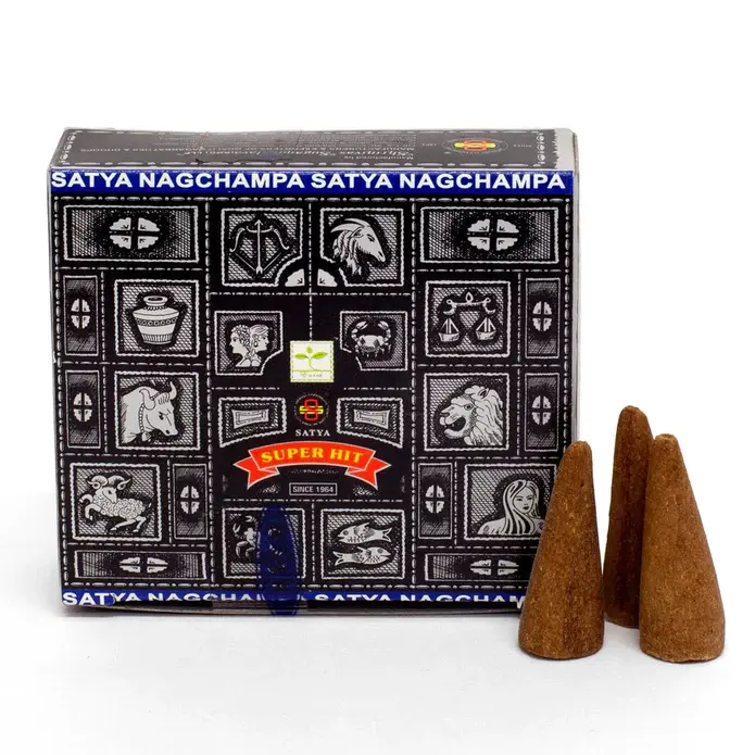 Satya - Aroma Incense Cones 12pk Super Hit