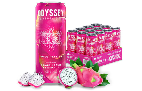 Odyssey - Sparkling Mushroom Elixir Caffeine 85mg 12oz