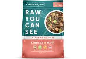 A Better Dog Food - Dog Food Kibbles & Raw Alaskan Salmon Recipe 4lbs