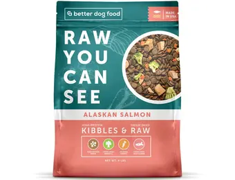 A Better Dog Food - Dog Food Kibbles & Raw Alaskan Salmon Recipe 4lbs