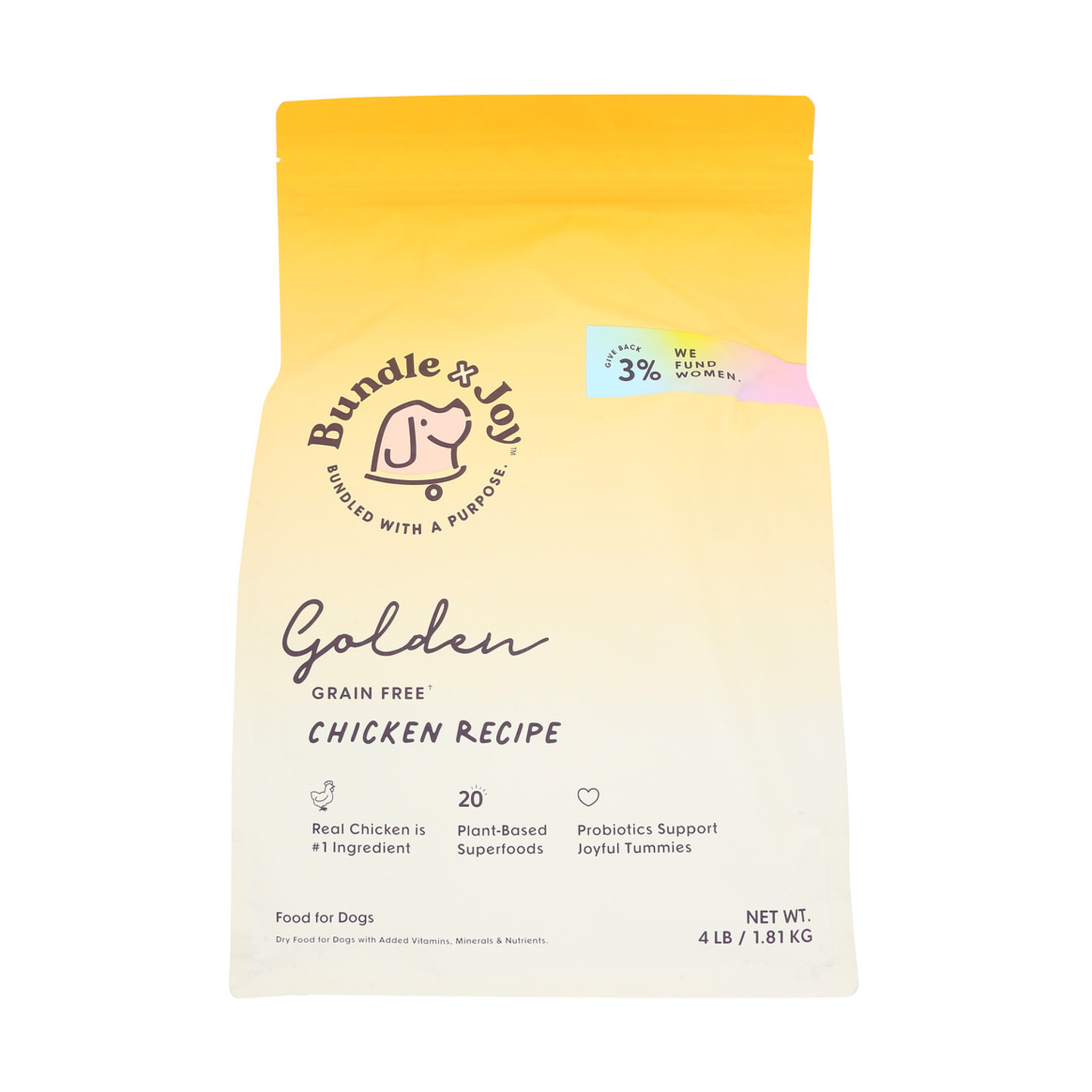 Bundle x Joy - Dog Food Superfood 4lb Golden Chicken