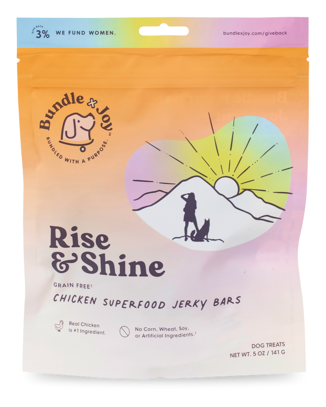 Bundle x Joy - Dog Treat Superfood Jerky Bars Rise & Shine Chicken 16oz