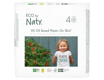 Eco by Naty - Diapers 0% Oil-Based Plastics Size 4 26ct (15-40lbs)