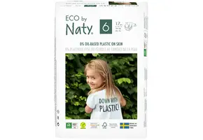 Eco by Naty - Diapers 0% Oil-Based Plastics Size 6 17ct (35+lbs)