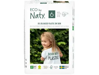 Eco by Naty - Diapers 0% Oil-Based Plastics Size 6 17ct (35+lbs)