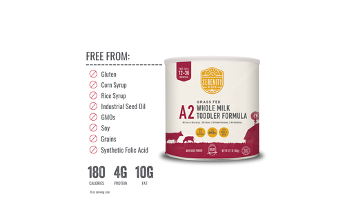 Serenity Kids - Toddler Formula Powder A2 Whole Milk 12-36mo 12.7oz
