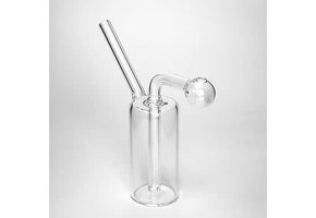 TGR - Oil Burner Smooth Single Piece Glass Bubbler 4" (2)