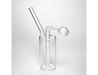 TGR - Oil Burner Smooth Single Piece Glass Bubbler 4" (2)