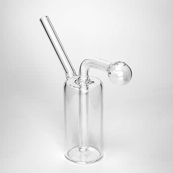 TGR - Oil Burner Smooth Single Piece Glass Bubbler 4" (2)