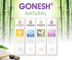 Gonesh - Aroma Incense Sticks Natural 17ct