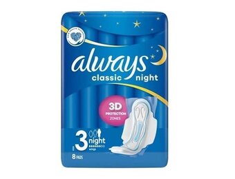 Always - Night Pads with Wings Classic Night Size 3 8pck