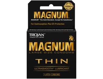 Trojan - Lubricated Latex Condom THIN Magnum 3ct