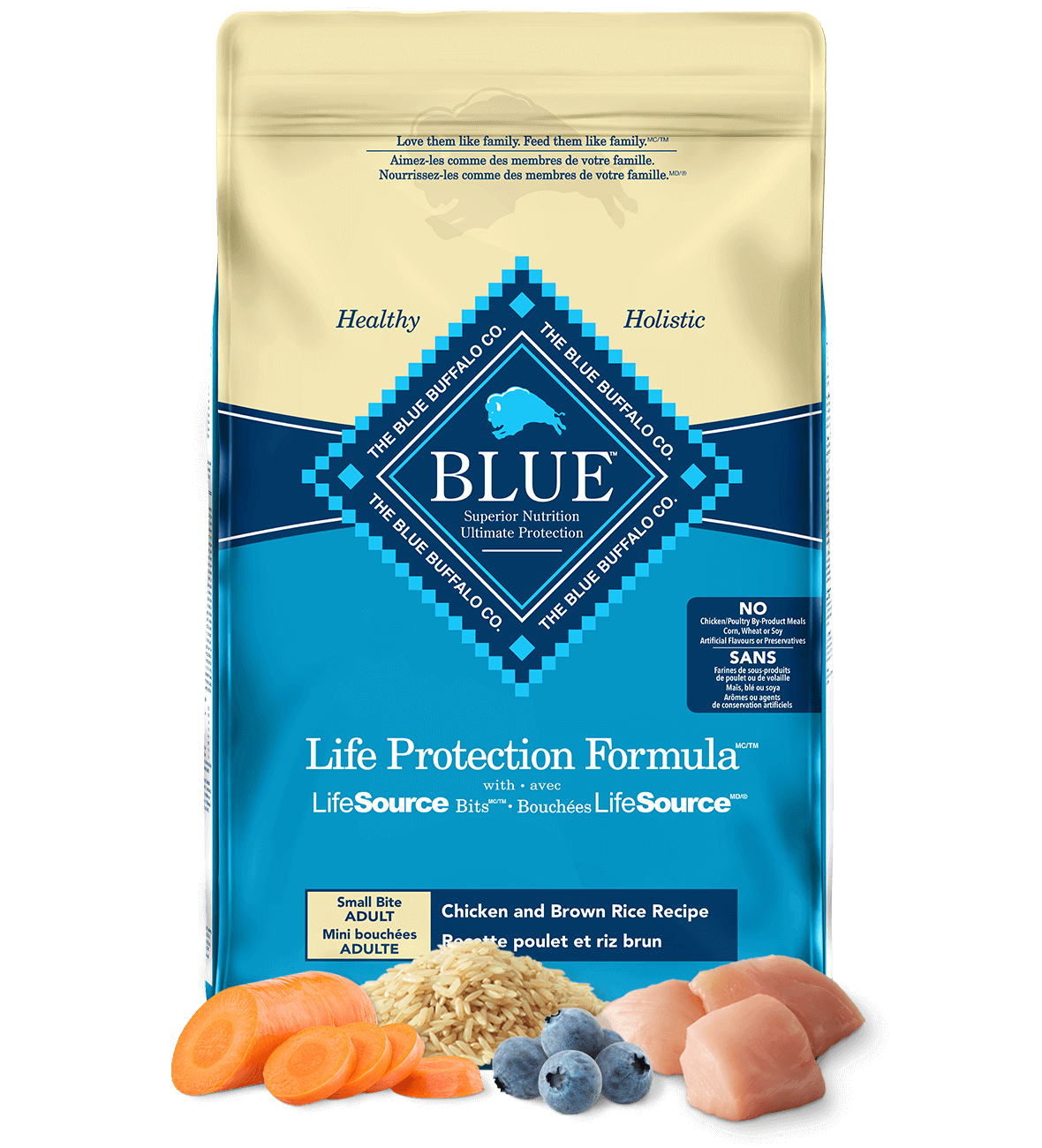 Blue Buffalo - Natural Dog Food Chicken & Brown Rice 38lb Adult