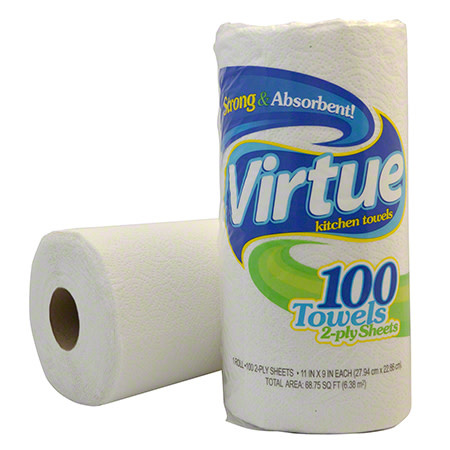 Virtue - Paper Towels Essentials 2-Ply 100 Sheets Single