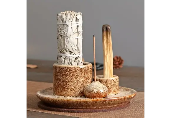 TGR - Incense, Sage and Palo Santo Ceramic Holder