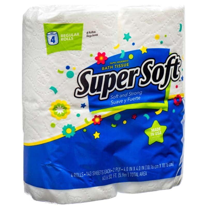 Super Soft - Toilet Paper 2-Ply 4pk