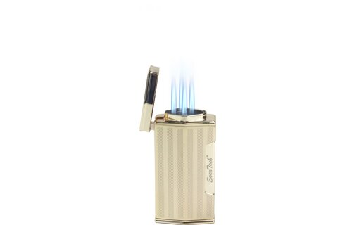 Ever Tech - Quad Flame Cigar Torch Lighter with Cigar Punch Cutter