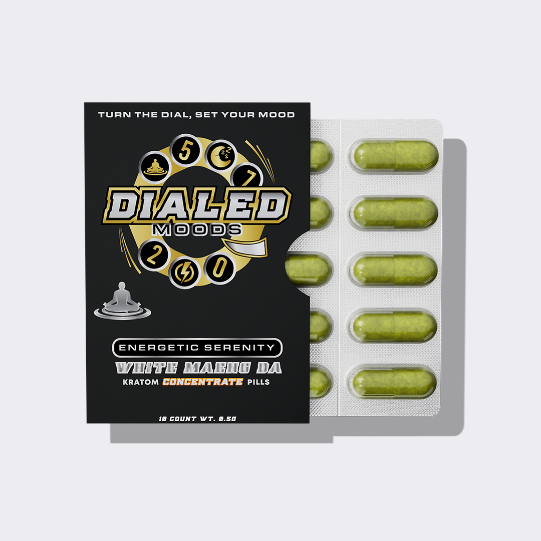Dialed Moods - Kratom Capsule White Maeng Da 10ct