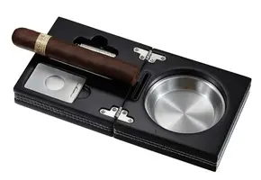 TGR - Cigar Ashtray Box with Cutter and Puncher