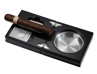 TGR - Cigar Ashtray Box with Cutter and Puncher