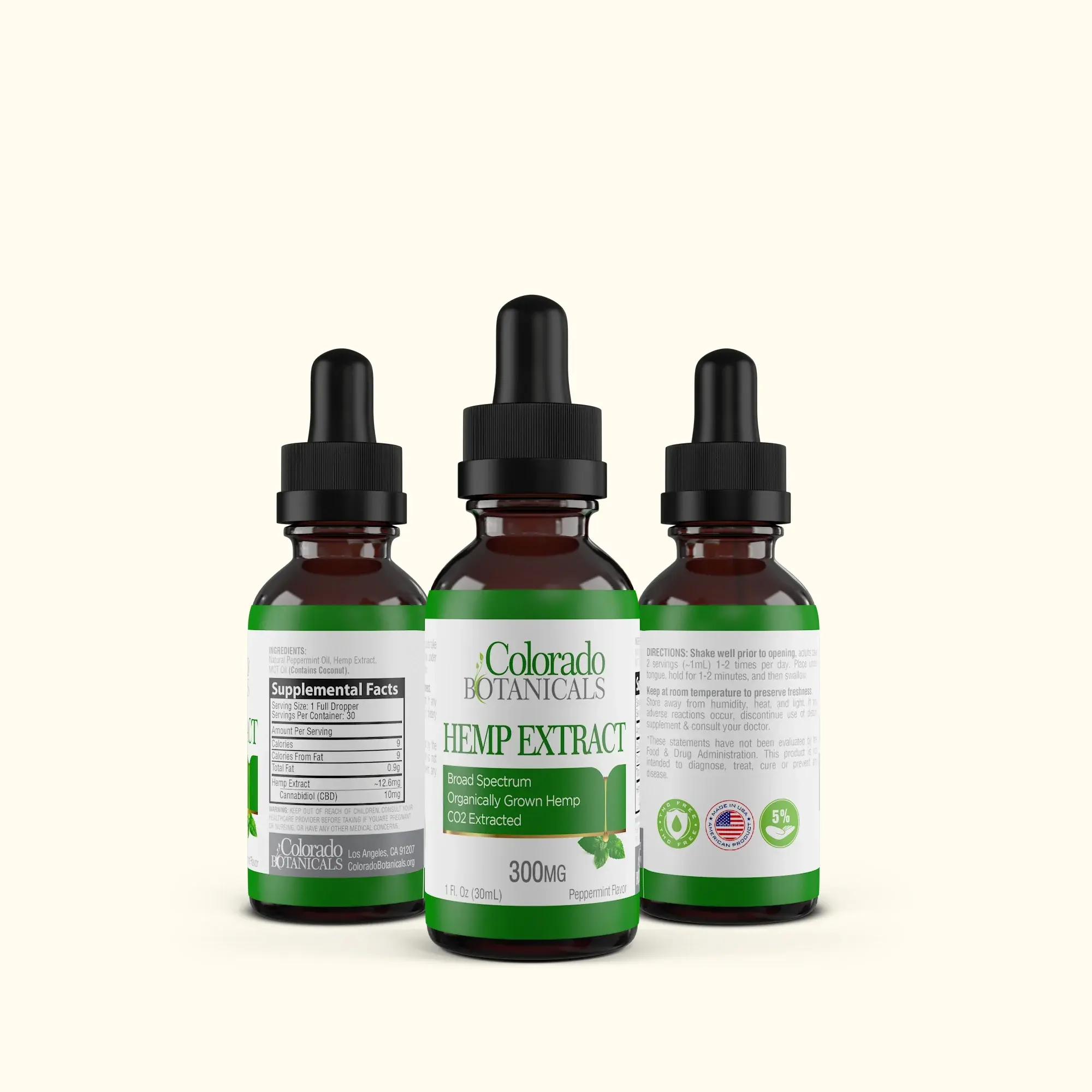 Colorado Botanicals - CBD Tincture Oil Full Spectrum 1 fl oz Peppermint