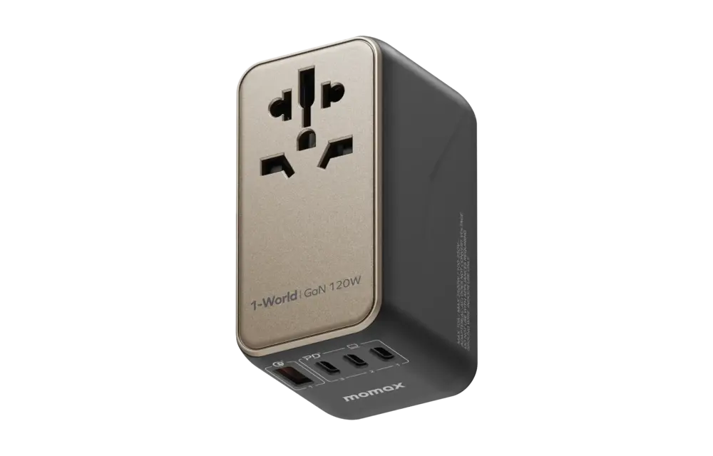 Momax - International Travel Adapter 170w 4 Port Sandstone