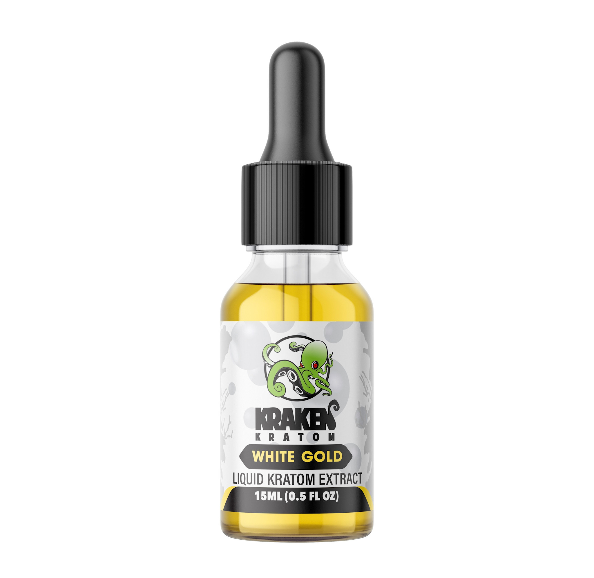 Kraken Kratom - Kratom Tea Extract Tincture WHITE GOLD 15ml