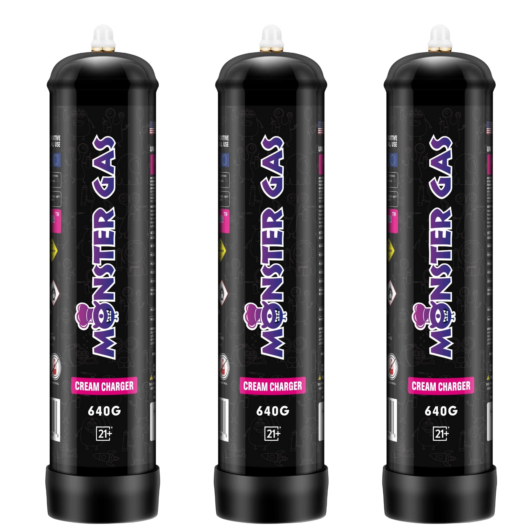 Monster Gas - Whip It N2O Cream Charger Tank 640g