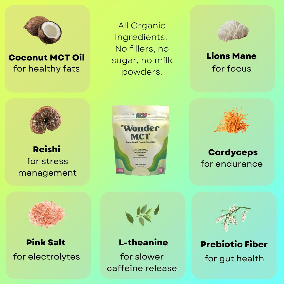 POW - Focus Creamer Wonder MCT Herbal Supplement 4.4oz