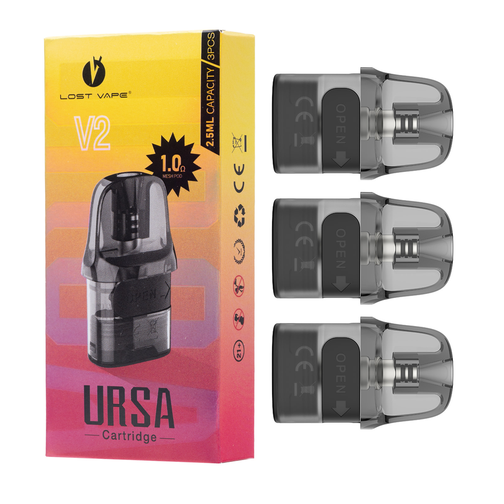 Lost Vape - URSA V2 Replacement Pods 1.0Ω 3pk