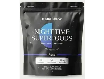 Noonbrew - Moonbrew Nighttime Superfood  ROSE 30 servings