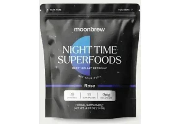 Noonbrew - Moonbrew Nighttime Superfood  ROSE 30 servings