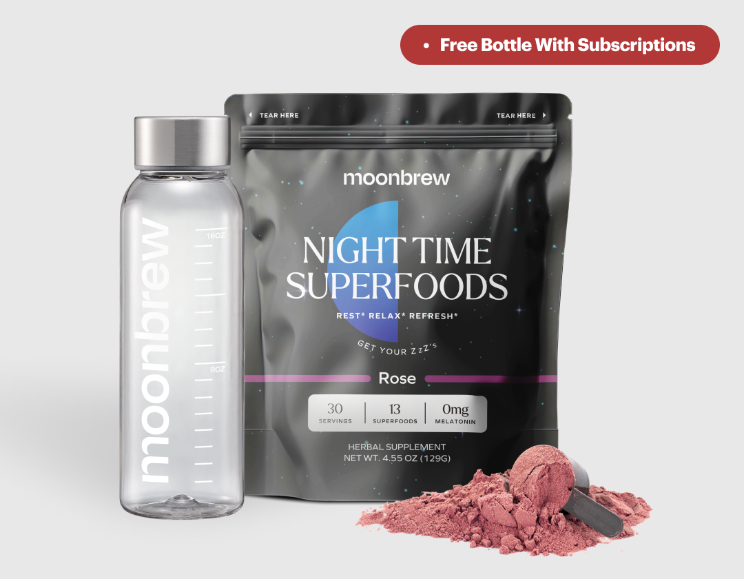 Noonbrew - Moonbrew Nighttime Superfood  ROSE 30 servings