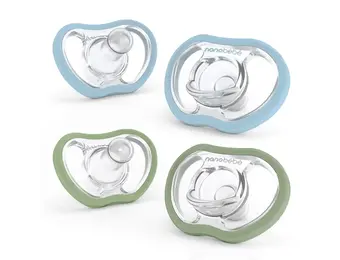Nanobebe - Flexy Pacifier Active 4 Months+ 4pk Blue/Sage