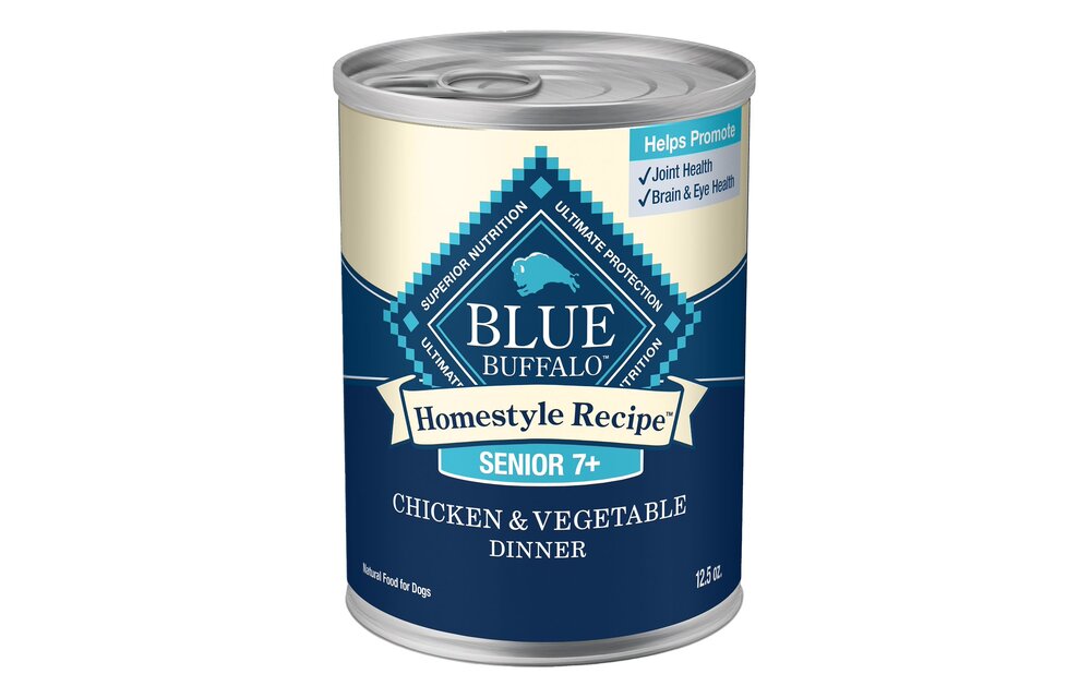 Blue Buffalo - Dog Food Homestyle Recipe Canned 12.5oz Senior 7+
