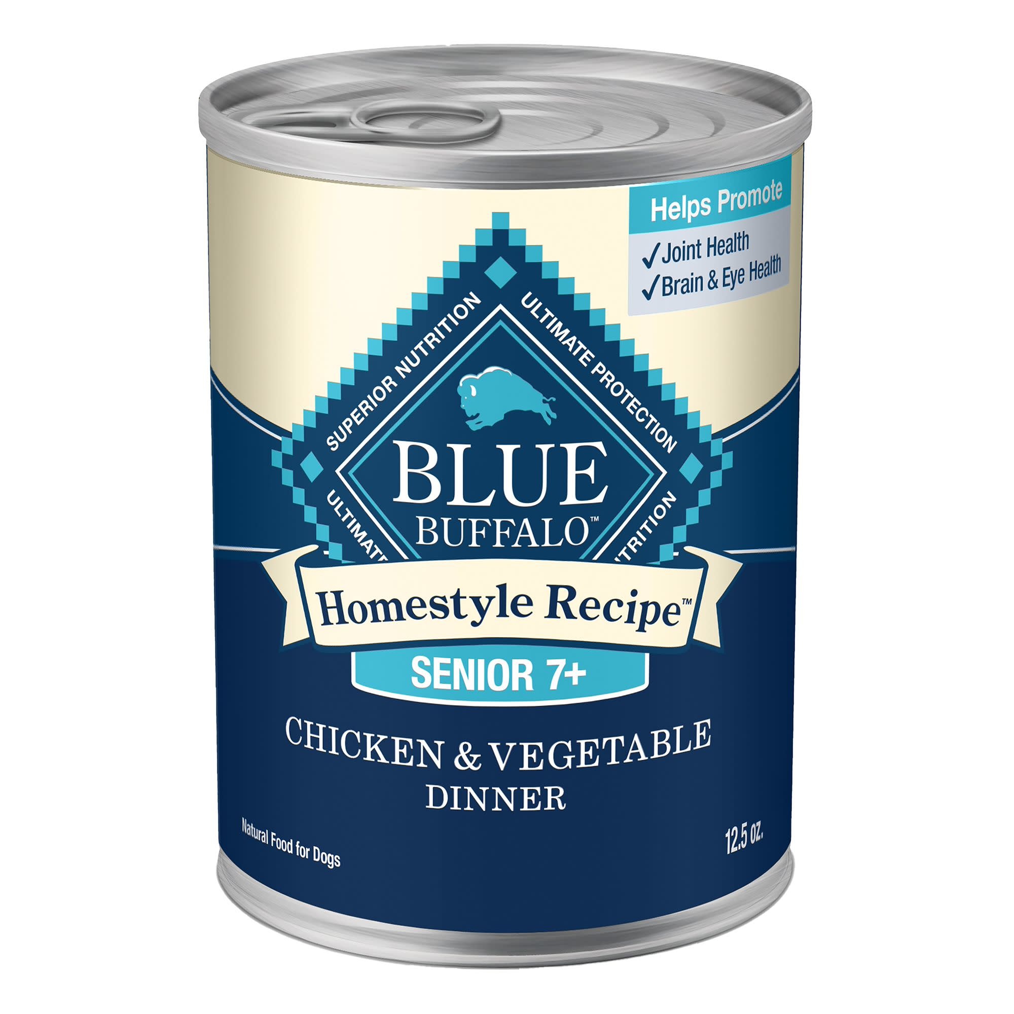 Blue Buffalo - Dog Food Homestyle Recipe Canned 12.5oz Senior 7+