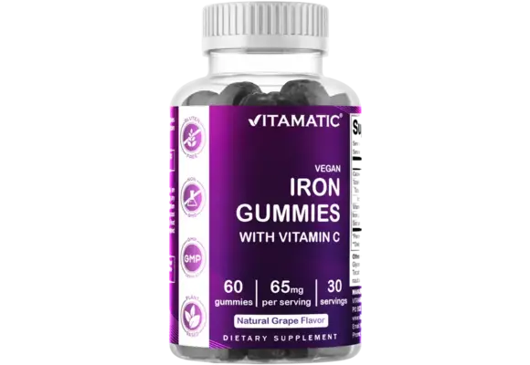 Vitamatic - Iron Gummies w/ Vitamin C 1950mg 60ct