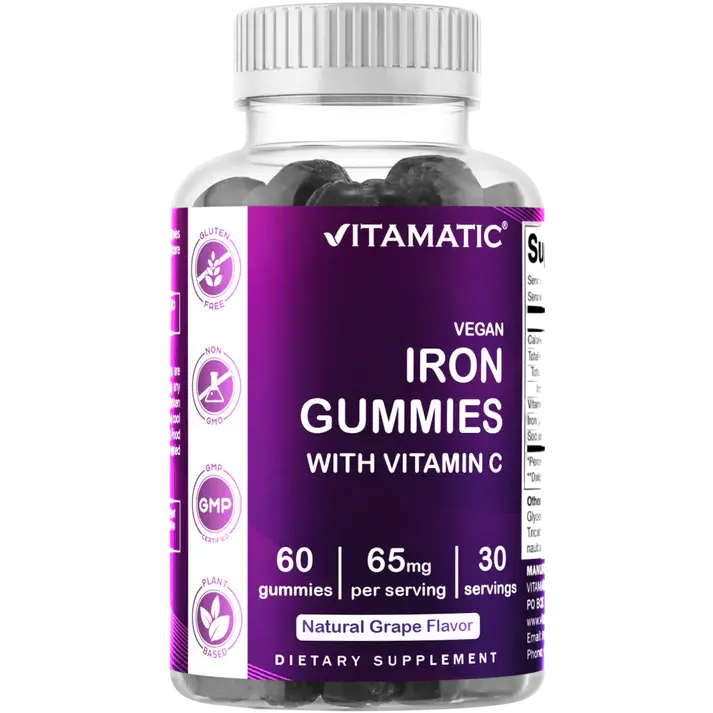 Vitamatic - Iron Gummies w/ Vitamin C 1950mg 60ct