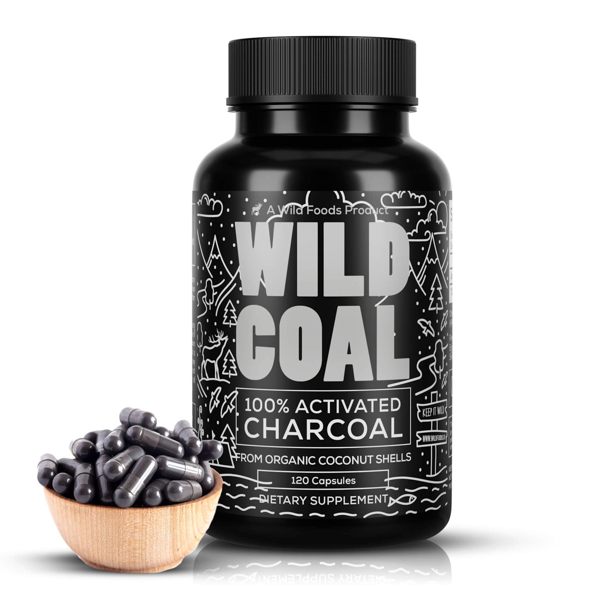 Wild Coal - Charcoal Capsules Activated 120ct