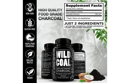 Wild Coal - Charcoal Capsules Activated 120ct